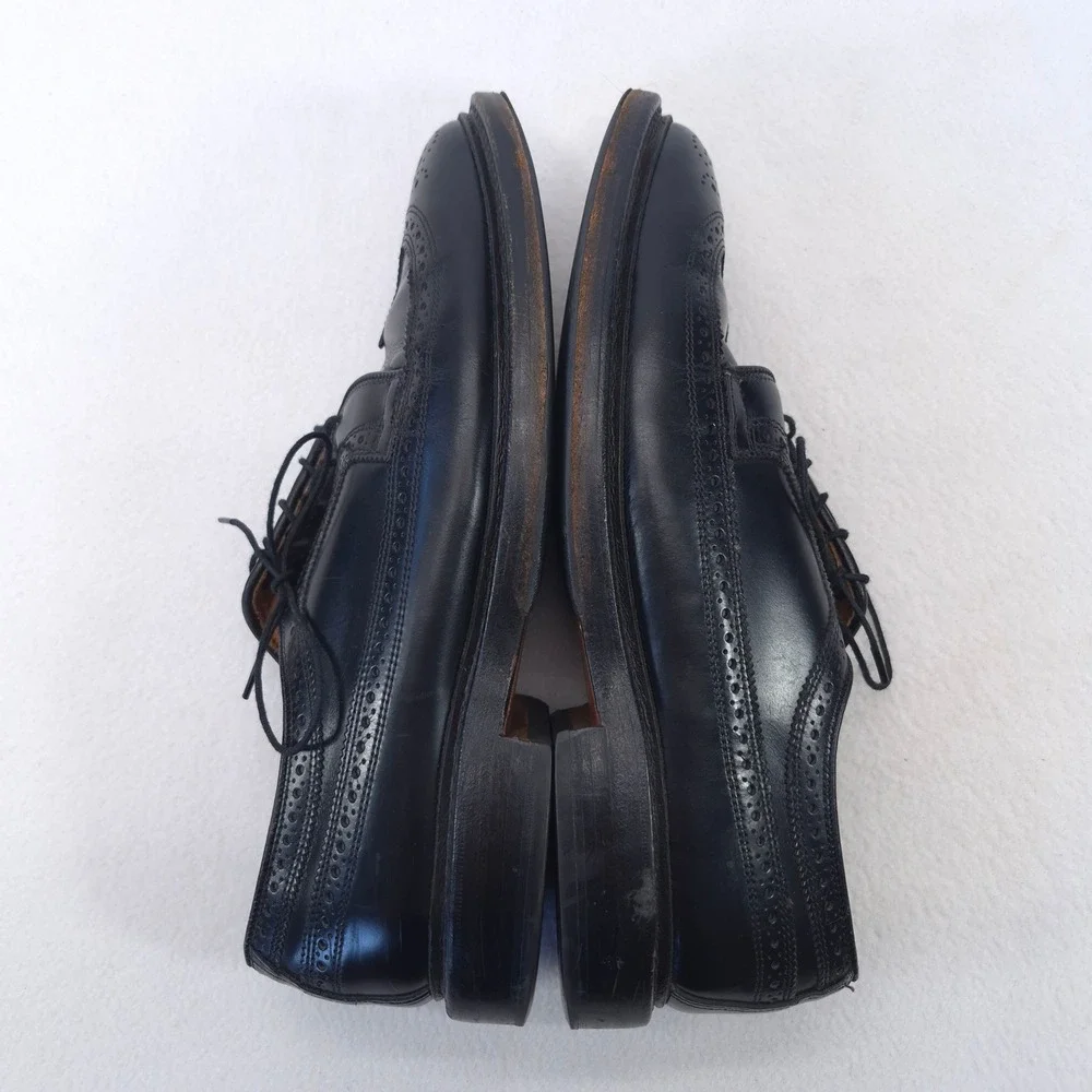 Allen Edmonds Black Leather MacNeil Wingtip Blucher Lace-Up Size 8.5 D